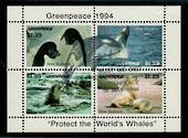 NEW ZEALAND 1994 Greenpeace miniature sheet. - 21027 - Used