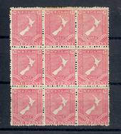NEW ZEALAND 1923 Definitive 1d Map on Cowan Unsurfaced Paper. Block of 9 in excellent never hinged condition. - 21030 - UHM