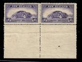 NEW ZEALAND 1939 Express 6d Violet. Joined pair with selvedge. Letters Watermark. - 21040 - UHM