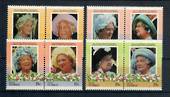 NIUTAO 1985 Life and Times of Queen Elizabeth the Queen Mother. Set of 8 in joined pairs. - 21054 - UHM