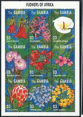 GAMBIA 1995 Flowers of Africa. Miniature sheet. - 21056 - UHM