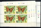 TUVALU 1981 Butterflies. Set of 4 in sheetlets of 4. - 21064 - UHM