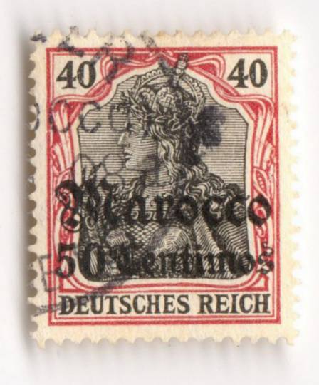 GERMAN POs in MOROCCO 1906-11 50c on 40pf. Good centering and perfs. Perfect in every way !!! - 21160 - FU