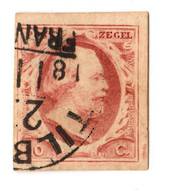 NETHERLANDS 1857 Definitive 10c Deep Rose-Red. Four margins. Plate V. - 21202 - FU