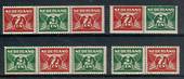 NETHERLANDS 1934 Definitives. Coil issued in 1941 2½c and 7½c se tennant in four different combinations as required for some alb