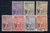 BELGIUM 1933 Anti Tuberculosis Fund. Set of 7 . Only with great difficulty can one tell that the 5f has been hinged as good as U