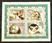 CONGO 1999 Owls miniature sheet. - 21293 - UHM