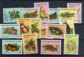COCOS (KEELING) ISLANDS 1982 Definitives Butterflies and Moths. Set of 16. - 21347 - UHM