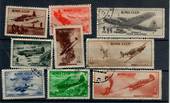 RUSSIA 1945 Aeroplanes. Set of 9. Superb design. - 21350 - FU