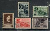 RUSSIA 1941 25th Death Anniversary of Surikov Artist. Set of 5. Nice used set except one value which is mint. - 21353 - Mixed