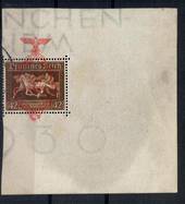 GERMANY 1937 Brown Ribbon of Germany. The miniature sheet of 1936 overprinted in red as described in the SG listing. This is at