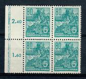 EAST GERMANY 1953 Definitive 60pf Bright Blue. Nice block of 4. - 21391 - UHM