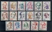 WEST BERLIN 1986 Famous German Women. Set of 17. - 21393 - UHM