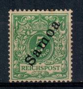 SAMOA 1900 Definitive 5pf Green. Very lightly toned copy. Well centred with good perfs. - 21399 - LHM