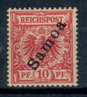 SAMOA 1900 Definitive 10pf Carmine. Gum crease but nice from the front. Well centred with good perfs. - 21400 - Mint