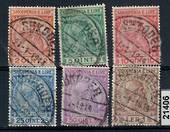 ALBANIA 1913 Definitives. Set of six. Nice postmarks SHKODER. - 21406 - FU