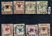 ALBANIA 1917 Definitives Vetqeveritare. Set of 8. Cancel of KORYTSA. - 21407 - FU