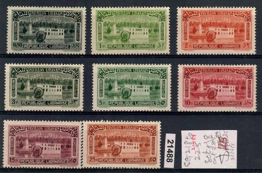 LEBANON 1937 Airs. Set of 8. Fresh and clean with good perfs. - 21488 - MNG