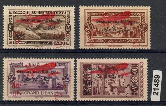 LEBANON 1926 Airs. Set of 4. Very fresh and clean with no hinge remains. - 21489 - LHM