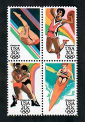 USA 1984 Olympics. Fifth series. Block of 4. - 21542 - UHM