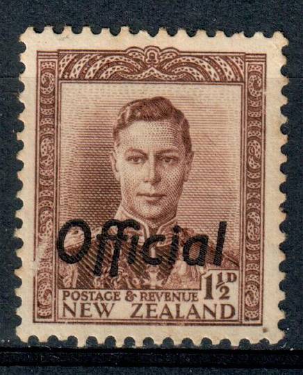NEW ZEALAND 1938 Geo 6th Official 1½d Chocolate. - 216 - UHM