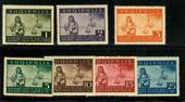 ALBANIA 1944 War Refugees Relief. Set of 7. - 21627 - UHM