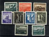 GERMANN OCCUPATION of SLOVENIA 1945 Definitives. 9 values of the set. One affected by toning. - 21632 - UHM