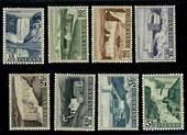 ICELAND 1956 Power Plants and Waterfalls. Set of 8. - 21654 - UHM