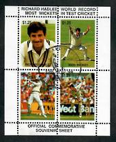 NEW ZEALAND 1988 World Record Test Wickets. Miniature sheet. - 21691 - VFU