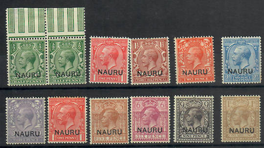 NAURU 1916 Definitives. Set of 12. - 21760 - Mint