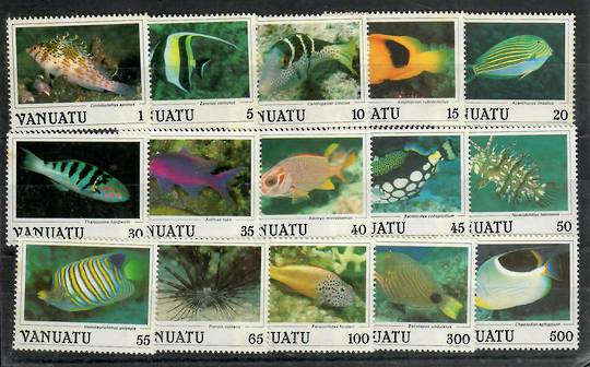 VANUATU 1987 Definitives. Fish. Set of 15. - 21763 - UHM