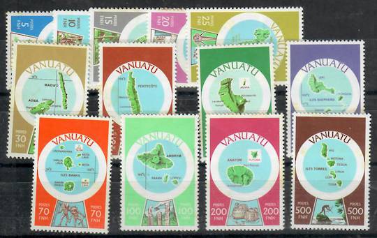 VANUATU 1980 Definitives Maps in French. Set of 13. - 21764 - UHM