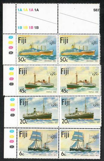 FIJI 1980 London '80 International Stamp Exhibition. Set of 4 in plate pairs. - 21779 - UHM