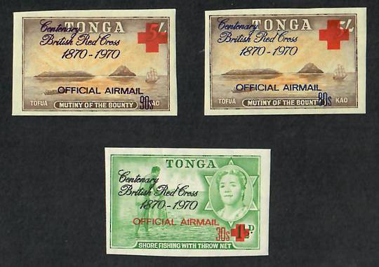 TONGA 1970 Red Cross. Set of 13 including the 3 Officials. - 21786 - UHM