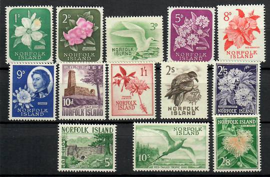 NORFOLK ISLAND 1960 Definitives. Set of 13. - 21791 - UHM