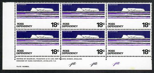 ROSS DEPENDENCY 1972 Pictorials. Original issue on Cream Chalky Paper with Shiney Gum-Arabic. Set of 6 in Plate Blocks. All Plat