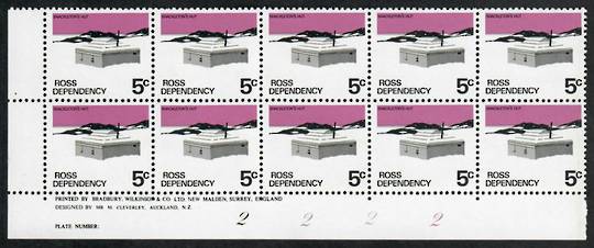 ROSS DEPENDENCY 1979 Later issue on Thinner White Paper with PVA Dull Matt Gum. Set of 6 in Plate Blocks. All the 222 Plates and