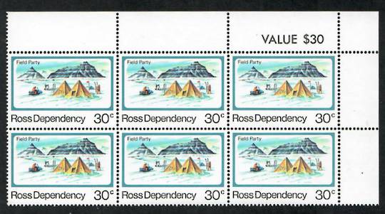 ROSS DEPENDENCY 1982 Definitives. Set of 6 in Value Blocks. - 21831 - UHM