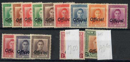 NEW ZEALAND 1938 Geo 6th Officials. Set of 14. - 21874 - UHM