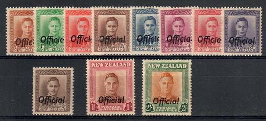 NEW ZEALAND 1938 Geo 6th Officials. Set of 14. - 21882 - UHM