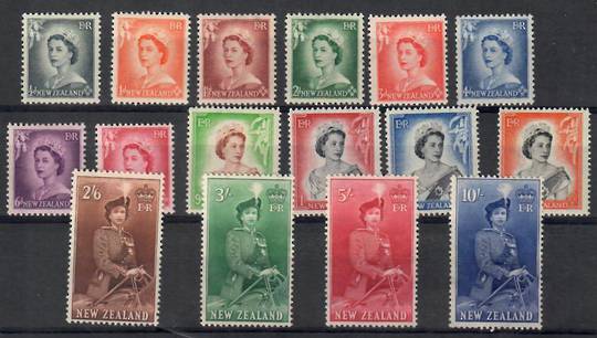 NEW ZEALAND 1953 Elizabeth 2nd Definitives. Set of 16. - 21891 - LHM
