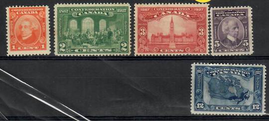 CANADA 1927 60th Anniversary of the Confederation. Set of 5. - 21901 - LHM