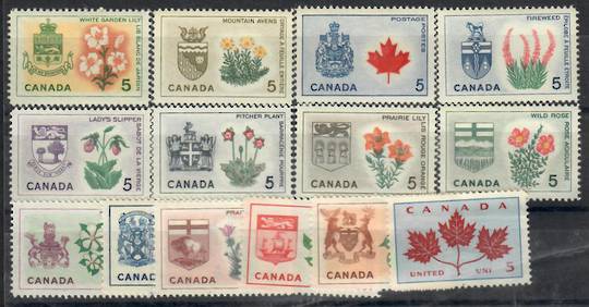 CANADA 1964 Canadian Unity and Provincial Emblems. Set of 14. - 21903 - UHM