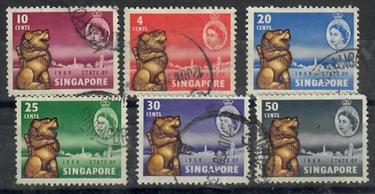 SINGAPORE 1959 New Constitution. Set of 6. - 21952 - Used