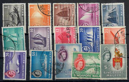 SINGAPORE 1962 Definitives. Set of 16. Fine set. - 21954 - FU