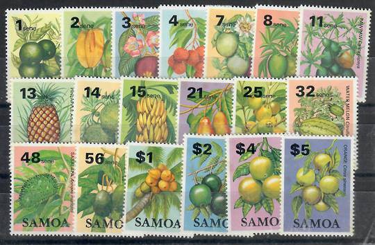 SAMOA 1983 Definitives. Fruit. Set of 19. - 22017 - UHM