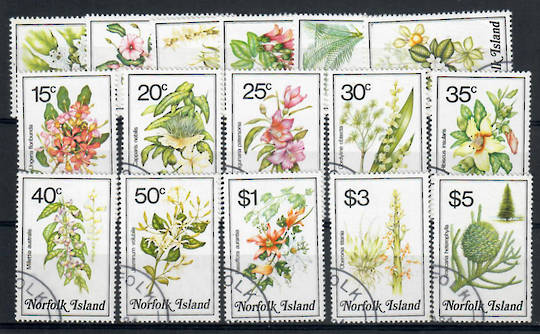 NORFOLK ISLAND 1984 Flowers. Set of 16. - 22038 - VFU