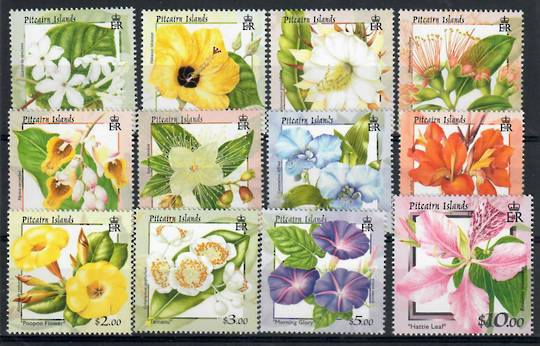PITCAIRN ISLANDS 2000 Definitives Flowers. Set of 12. - 22041 - UHM