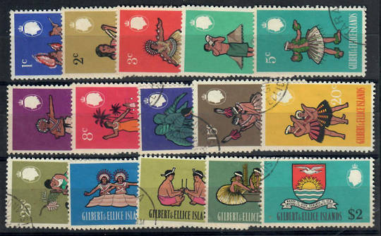 GILBERT & ELLICE ISLANDS 1968 Definitives. Set of 15. - 22042 - VFU