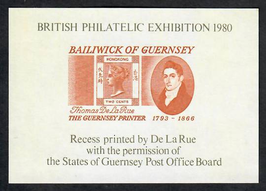 GUERNSEY 1980 London '80 International Stamp Exhibition. Cinderella by de la Rue. - 22061 - UHM